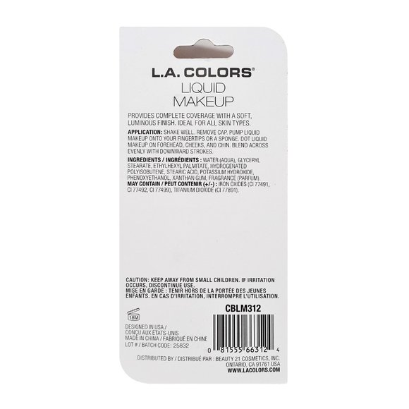 L.A. Colors Liquid Makeup Creamy Beige - PACK OF 2 - Picture 3 of 6